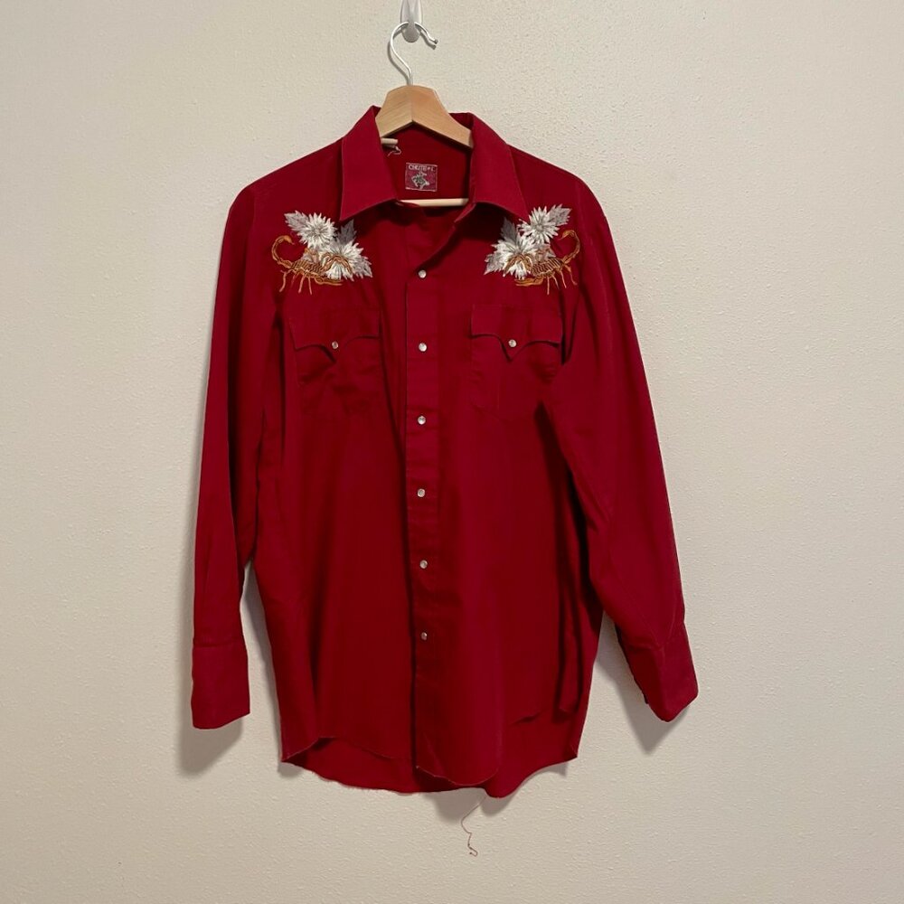 Vintage Western Embroidered Pearl Snap Shirt